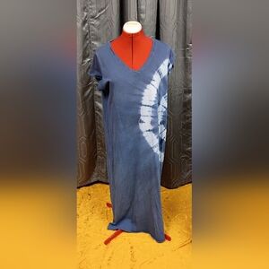 Sheilay Women's Blue Tie-dye Maxi Style Dress Size XL